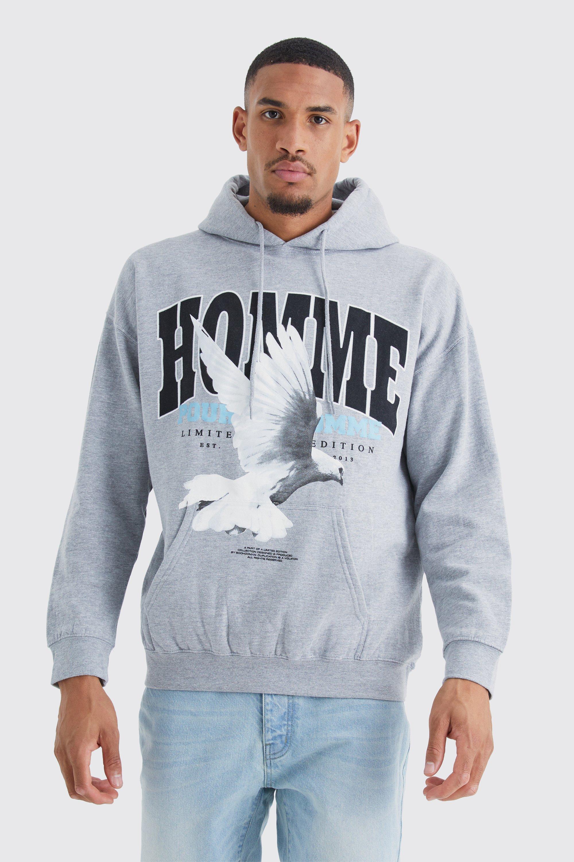 Boohooman best sale hoodie grey